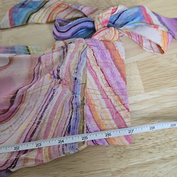 Rococo Sand Pants Womens Large Metallic Boho Drawstring Pocket Tie Dye Festival - Picture 8 of 11